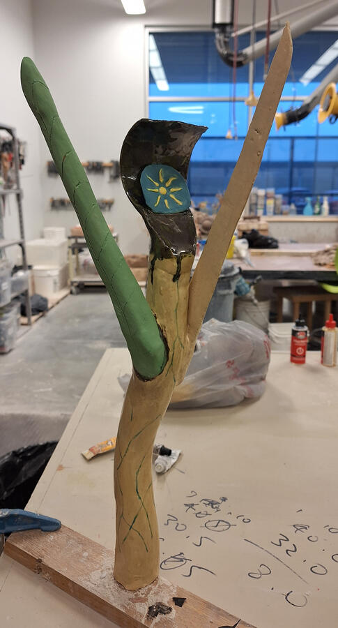 Saint Barbara. 2023, clay.