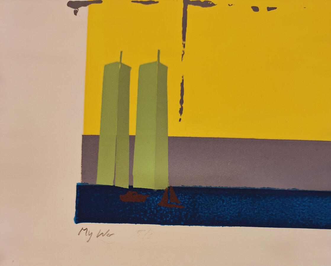 My War, detail. 2024, Cut and liquid stencil, serigraphy.