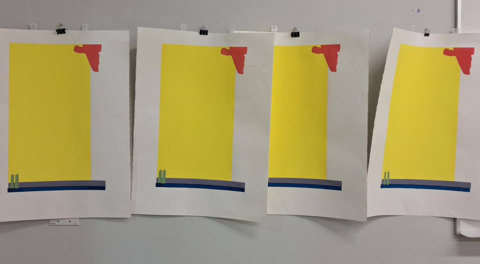 My War, WIP. 2024, Cut and liquid stencil, serigraphy.