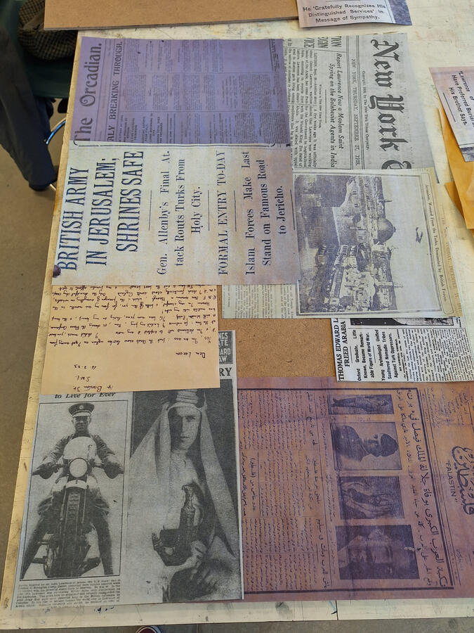 Faisal and Lawrence. 2024, collage, pencil, ink.